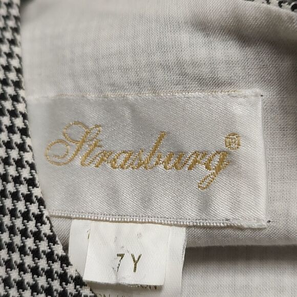 Strasburg black white houndstooth pattern dress Sz 7 - Picture 5 of 5